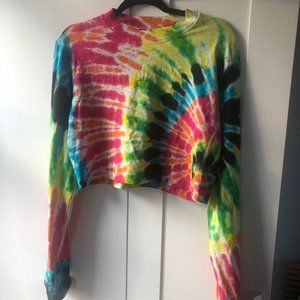 Cotton Citizen Tokyo Crop Tee | Rainbow Tie Dye